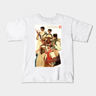 La Svizzera Swiss Musical Theatre Performances Cutural Vintage Travel Kids T-Shirt